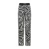 Tom Ford Zebra-print Silk-blend Satin Straight-leg Pants In Black