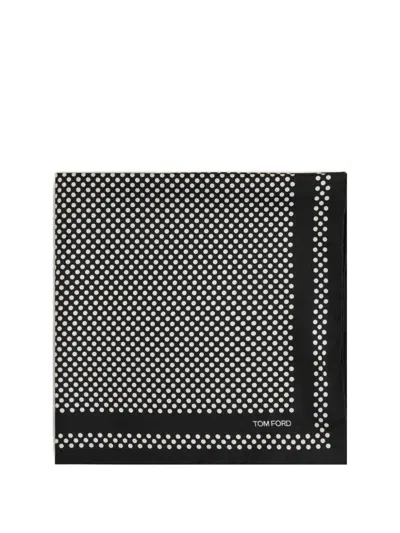 TOM FORD TOM FORD BLACK SILK FOULARDS