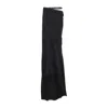 Tom Ford Black Silk Midi Skirt In Black