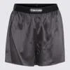 Tom Ford Black Silk Short In Black
