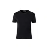 Tom Ford Fine Silk Blend Rib Knit T-shirt In Black