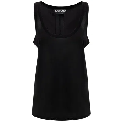 Tom Ford Black Silk Tank Women's Tops