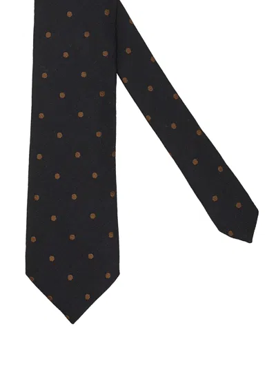 Tom Ford Polka-dot Tie In Black