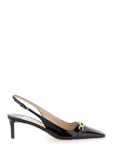 TOM FORD SLINGBACK PUMPS WITH T LOGO DETAIL