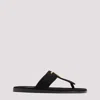Tom Ford Round Toe Flip Flops In Black