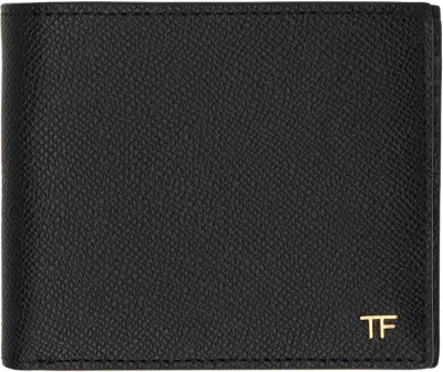 Tom Ford Black Small Grain Leather Bifold Wallet