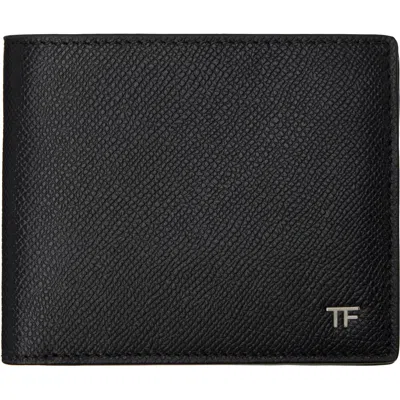 Tom Ford Black Small Grain Leather Bifold Wallet