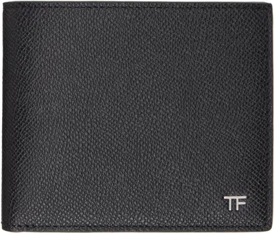 Tom Ford Black Small Grain Leather Bifold Wallet