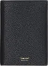 Tom Ford Black Soft Grain Leather T Line Passport Holder