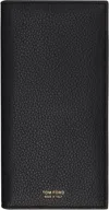 Tom Ford Black Soft Grain Leather T Line Vertical Wallet In Black