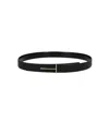 Tom Ford Black Solid Belt In Black