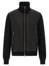 Tom Ford Black Solid Mock Collar Jacket In Animal Print