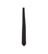 Tom Ford Black Solid Tie In White