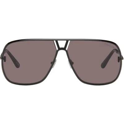 Tom Ford Black Stavros Sunglasses In Purple