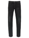 Tom Ford Stonewashed Five-pocket Jeans In Black