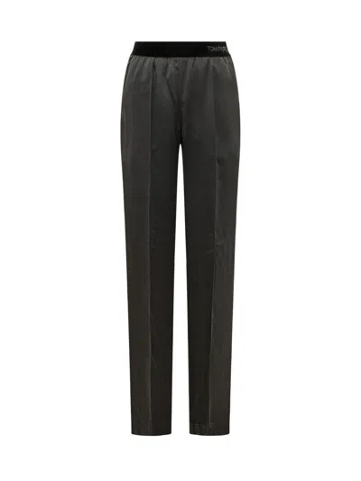 Tom Ford Black Straight Pyjamas Trousers