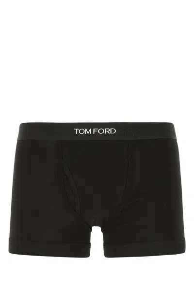 Tom Ford Stretch-cotton Boxer Briefs In Black