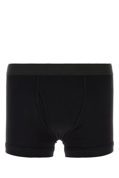 Tom Ford Black Stretch Cotton Boxer