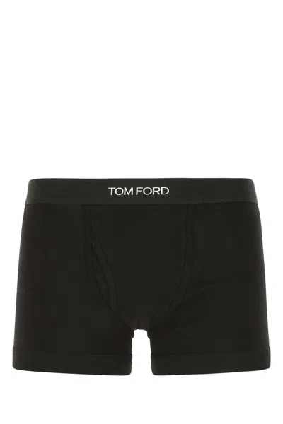 Tom Ford Black Stretch Cotton Boxer