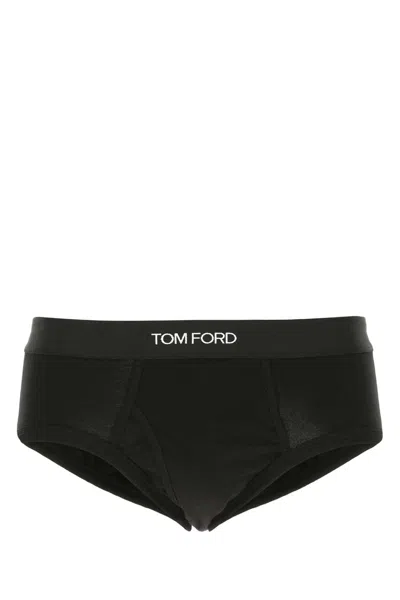 Tom Ford Black Stretch Cotton Slip In 002