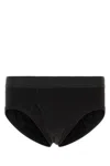 Tom Ford Seamless Stretch Cotton Slip With Elastic Waistband In Black