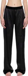 Tom Ford Stretch Silk Satin Pj Pants Trousers Black In Black