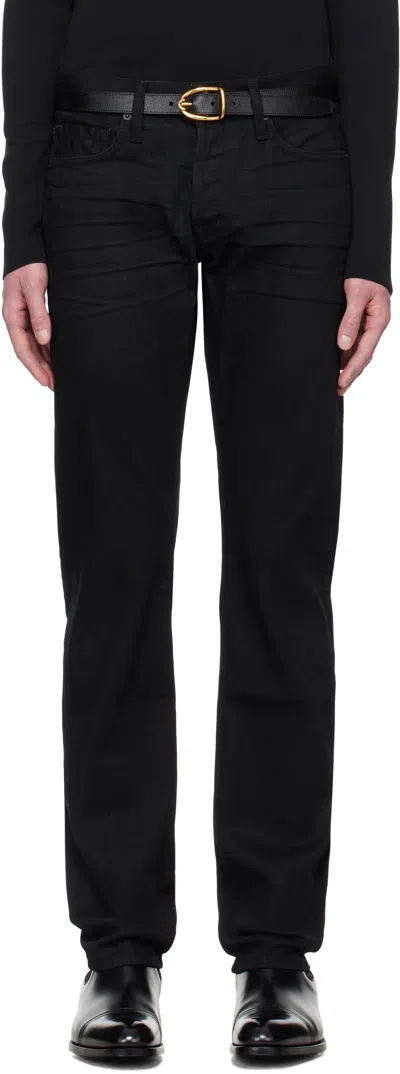 Tom Ford Black Stretch Straight Fit Denim Jeans