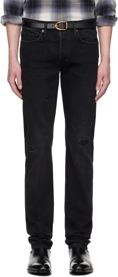 Tom Ford Black Stretch Straight Fit Denim Jeans