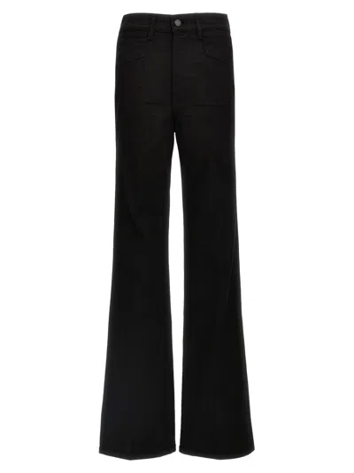 TOM FORD BLACK STRETCH TWILL DENIM WIDE FLARE JEANS