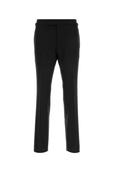 TOM FORD BLACK STRETCH WOOL PANT