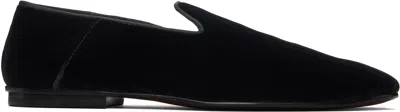 Tom Ford Black Stripped Steven Slipper Loafers