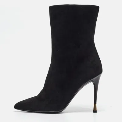 Pre-owned Tom Ford Black Suede Ankle Boots Size 39