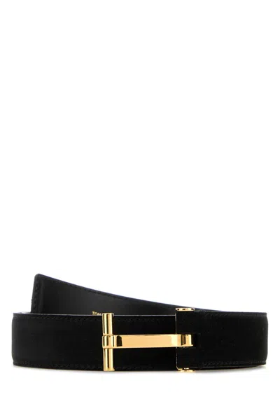 TOM FORD BLACK SUEDE BELT