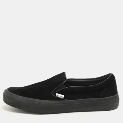 Pre-owned Tom Ford Black Suede Cambridge Slip-on Sneakers Size 43
