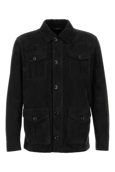 TOM FORD BLACK SUEDE JACKET