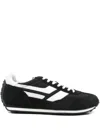 Tom Ford Suede Sneakers With Contrast Panels And Flat Sole In Black