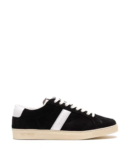 TOM FORD BLACK SUEDE SNEAKERS