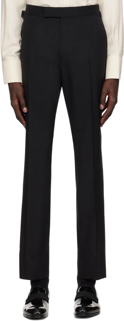 Tom Ford Black Super Plain Weave Shelton Trousers
