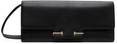 TOM FORD BLACK SUPPLE LEATHER AUBE E/W SHOULDER BAG