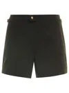 TOM FORD TOM FORD BLACK SWIM SHORTS WITH SIDE BUCKLE IN POLYESTER MAN