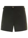 Tom Ford Black Swimsuit With Buckle On The Front In Tech Fabric Man