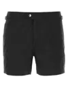 Tom Ford Black Swimsuit With Buckle On The Front In Tech Fabric Man