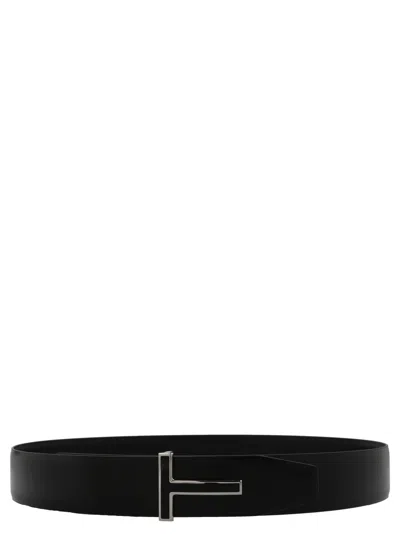 TOM FORD BLACK T BUCKLE BELT