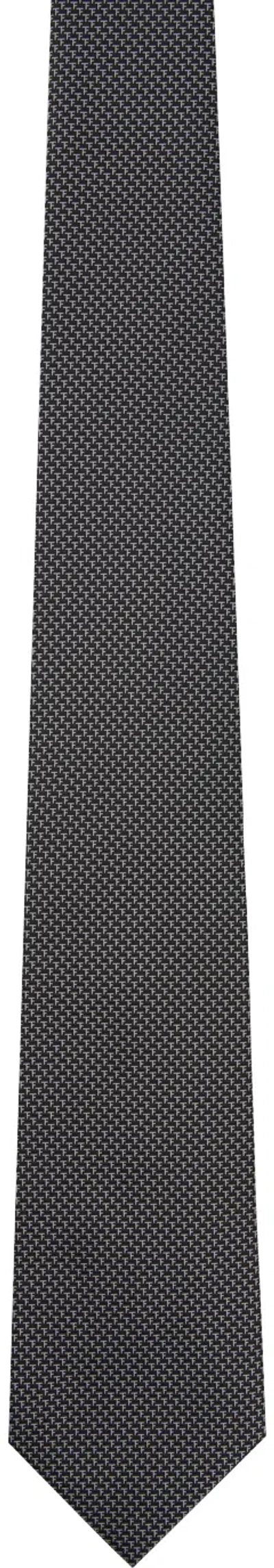 Tom Ford Black T Line Tie In White