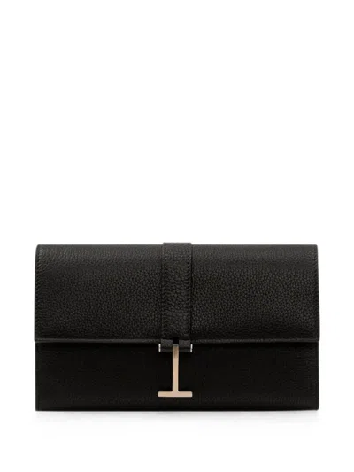 Tom Ford Black T Logo Clutch