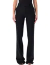 Tom Ford Sharp Herringbone Tailored Straight Leg Trousers Clothing In Black