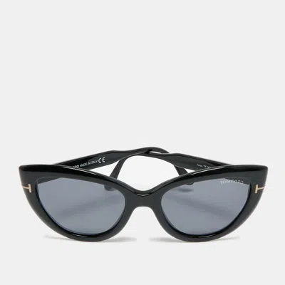Pre-owned Tom Ford Black Tf762 Anya Cat Eye Sunglasses