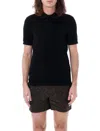 Tom Ford Towelling Polo Shirt In Black