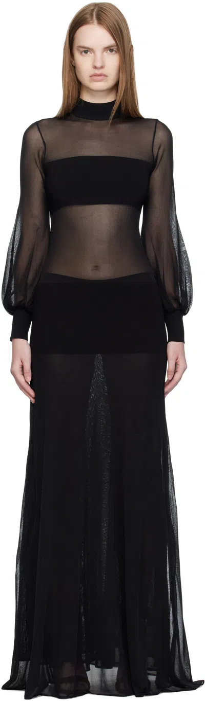 Tom Ford Black Turtleneck Maxi Dress