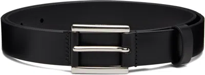 Tom Ford Black Vacchetta Leather Detail Buckle Belt In White